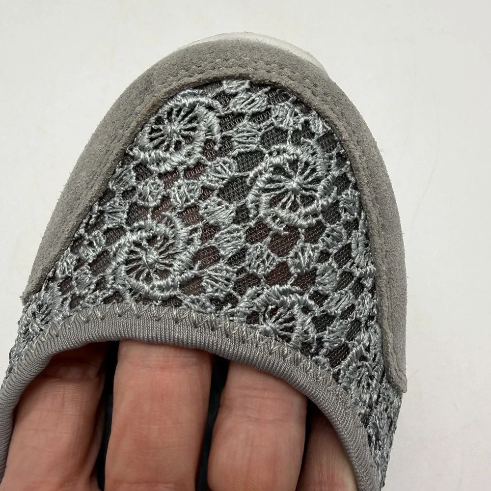 Skechers EZ Flex 2 Flighty Flats Womem 7.5 Gray Slip On Shoes Sneakerina Comfort